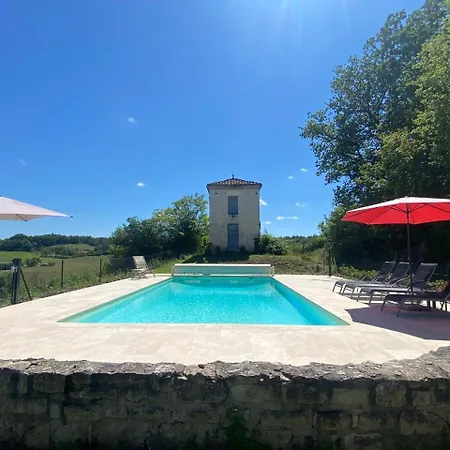Caramel - Piscine - Vue Prázdninový dům Fargues (Lot)