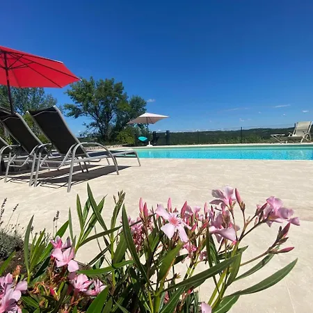 Caramel - Piscine - Vue Fargues (Lot)